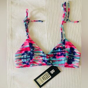 Blackbough Pink and Blue Bikini Swim Top